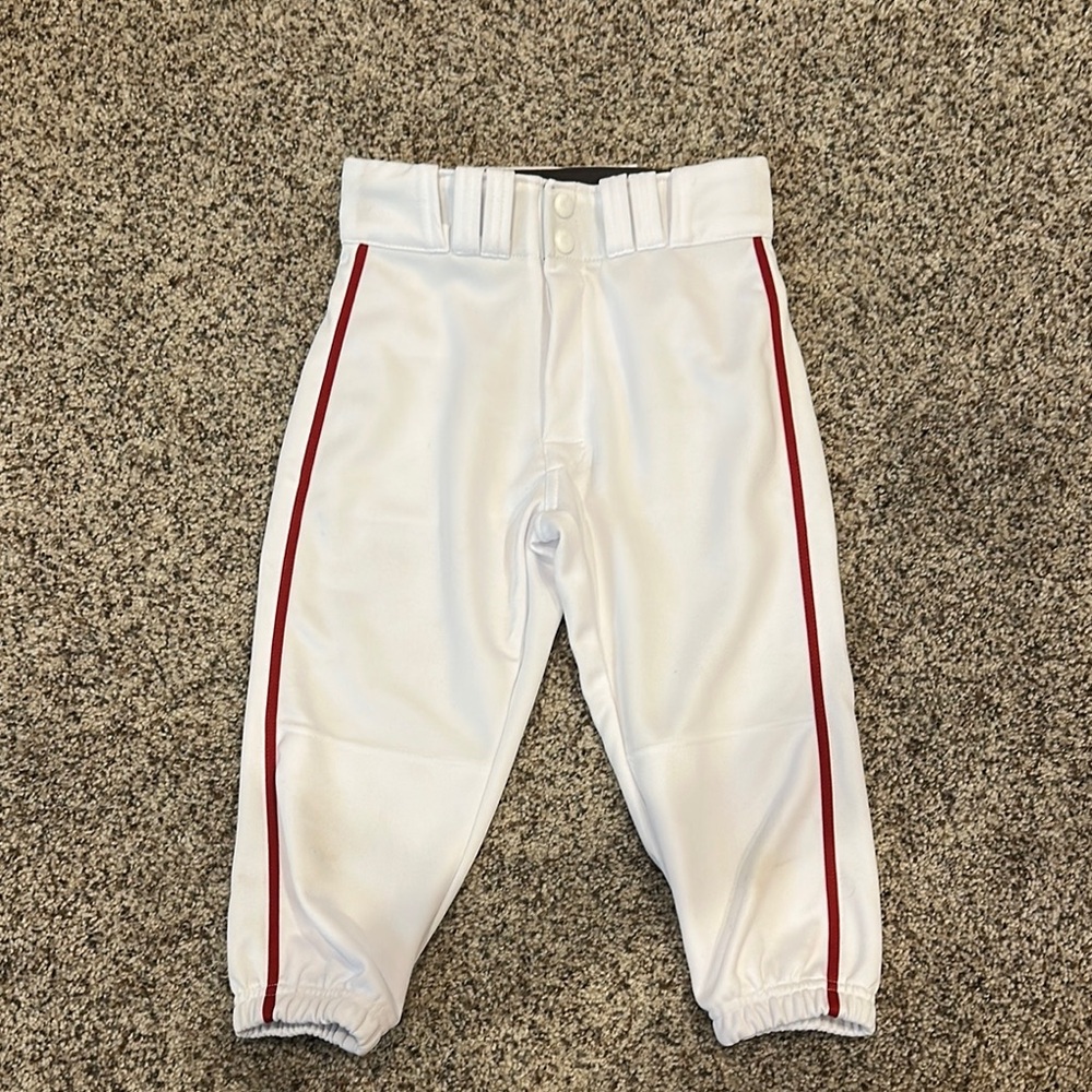 Easton White and Red Casual Baseball Pants